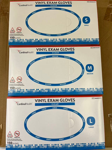 Vinyl gloves, 150pcs/box, Small, Medium, Large