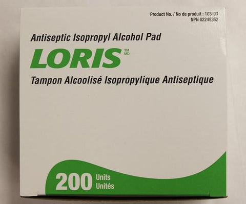 Alcohol Prep Pad, Medium, Loris 200pcs,